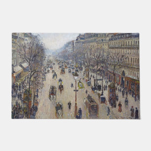 Camille Pissarro - Boulevard Montmartre, morning Doormat