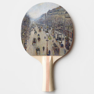 Camille Pissarro - Boulevard Montmartre, morning Ping Pong Paddle