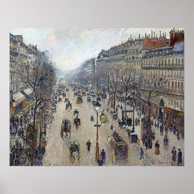 Camille Pissarro Boulevard Montmartre, Morning Poster (Front)