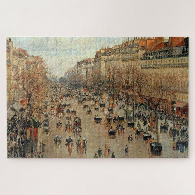 Camille Pissarro Boulevard Montmartre Painting Jigsaw Puzzle (Horizontal)