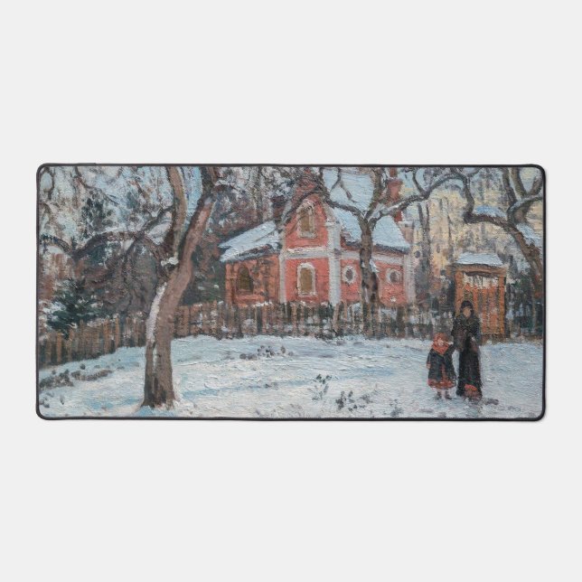 Camille Pissarro - Chataigniers a Louvecienne Desk Mat (Front)