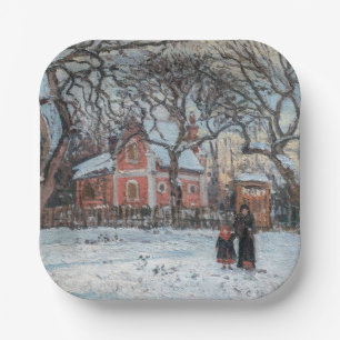 Camille Pissarro - Chataigniers a Louvecienne Paper Plate