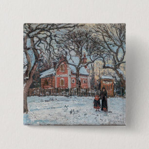 Camille Pissarro - Chataigniers a Louveciennes 15 Cm Square Badge
