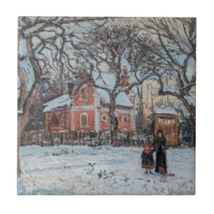 Camille Pissarro - Chataigniers a Louveciennes Tile
