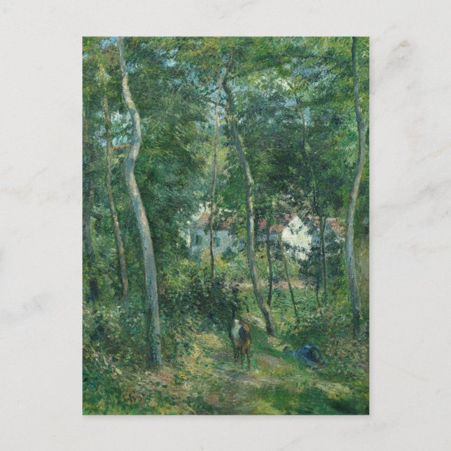 Camille Pissarro Edge of Woods Near L'Hermitage Postcard (Front)