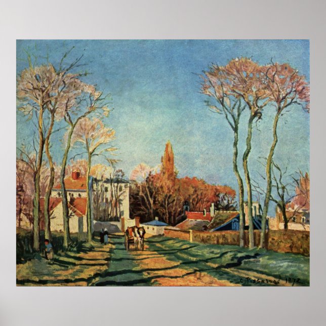 Camille Pissarro  Entrance to Voisins Village 1872 Poster (Front)
