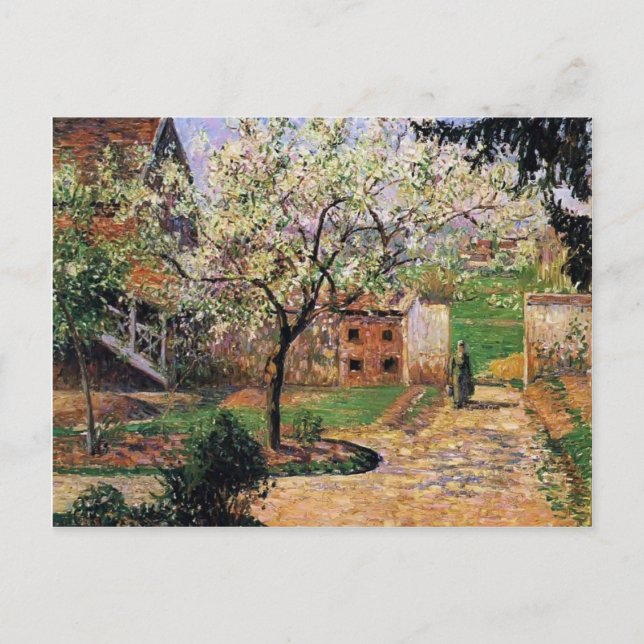 Camille Pissarro- Flowering Plum Tree, Eragny Postcard (Front)