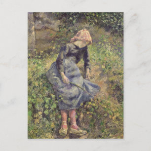 Camille Pissarro Girl with a Stick, 1881 Postcard