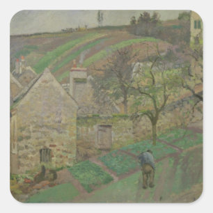 Camille Pissarro   Hillside of the Hermitage, Pont Square Sticker