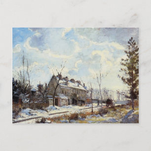 Camille Pissarro- Louveciennes Road Snow Effect Postcard