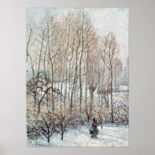 Camille Pissarro Morning Sunlight on the Snow Poster