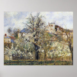 Camille Pissarro - Orchard w/ Flowering Trees 1877 Poster