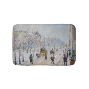 Camille Pissarro - Outer Boulevards, Snow Effect Bath Mat
