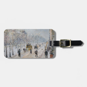 Camille Pissarro - Outer Boulevards, Snow Effect Luggage Tag