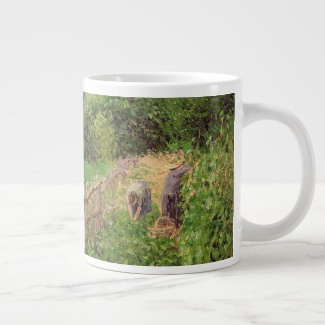 Camille Pissarro | Paysage, temps gris a Eragny Large Coffee Mug (Right)