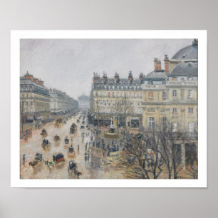 Camille Pissarro Place du Theatre Francais, Pari Poster