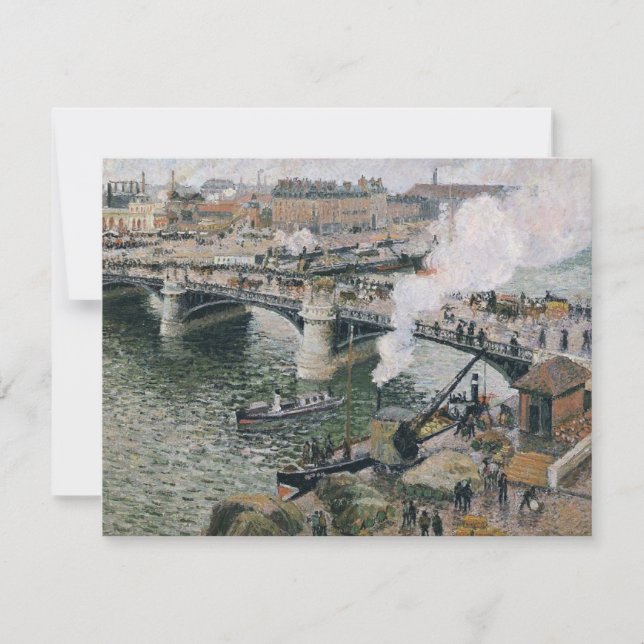 Camille Pissarro Pont Boieldieu in Rouen Painting Card (Front)