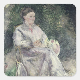 Camille Pissarro   Portrait of Julie Velay, Wife o Square Sticker