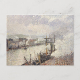 Camille Pissarro - Steamboats in the Port of Rouen Postcard