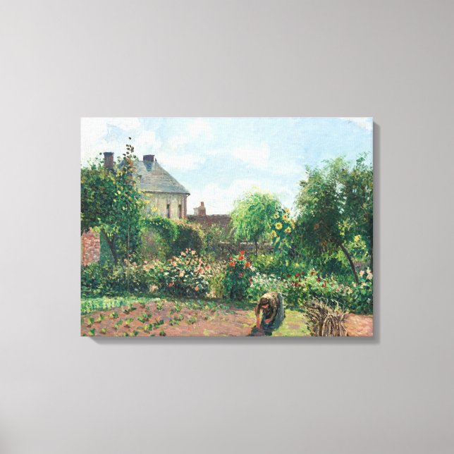 Camille Pissarro The Artist's Garden at Eragny Canvas Print (Front)