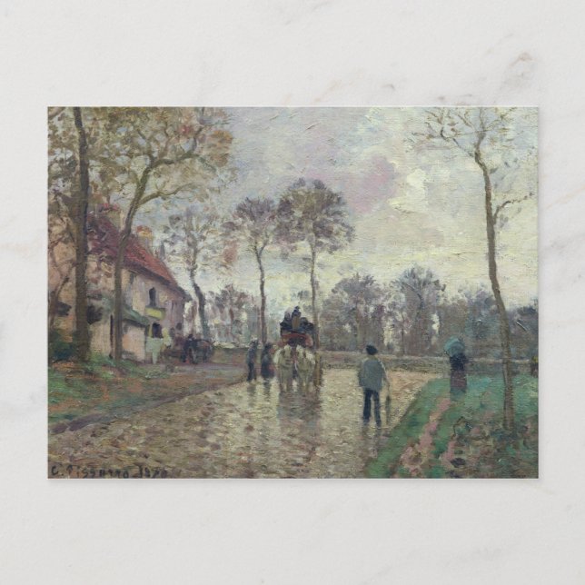 Camille Pissarro | The Coach to Louveciennes, 1870 Postcard (Front)