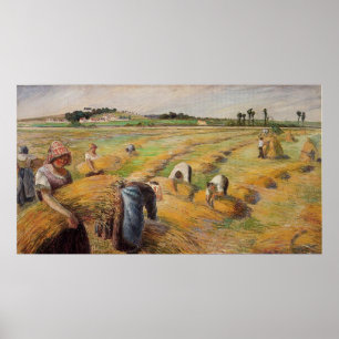 Camille Pissarro - The Harvest 1882 Oil Grain Farm Poster
