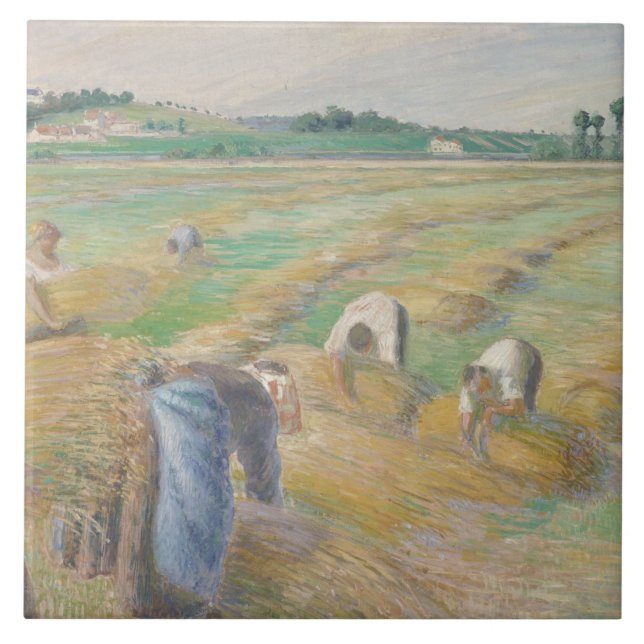 Camille Pissarro - The Harvest Tile (Front)