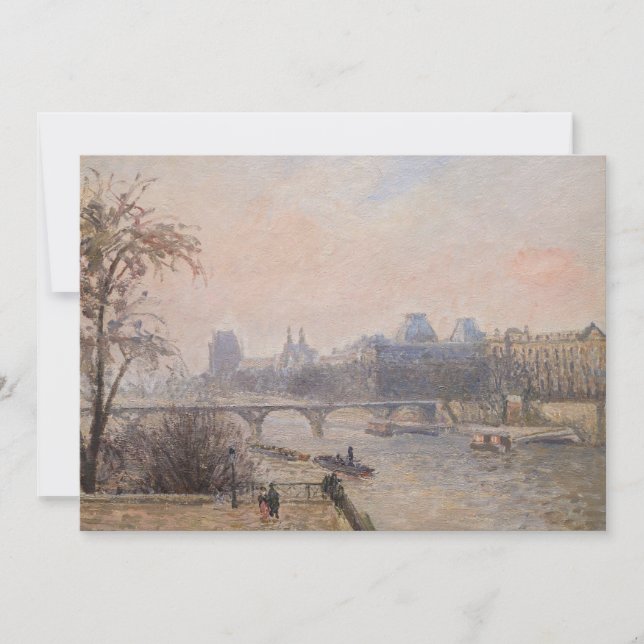 Camille Pissarro - The Seine and the Louvre Invitation (Front)