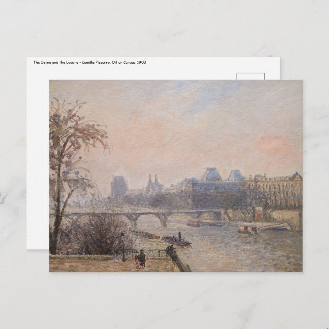 Camille Pissarro - The Seine and the Louvre Postcard (Front/Back)