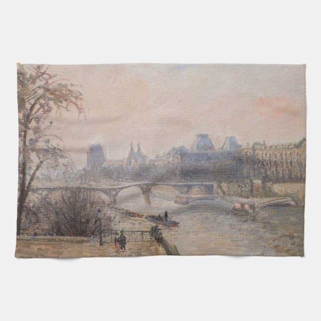 Camille Pissarro - The Seine and the Louvre Tea Towel (Horizontal)