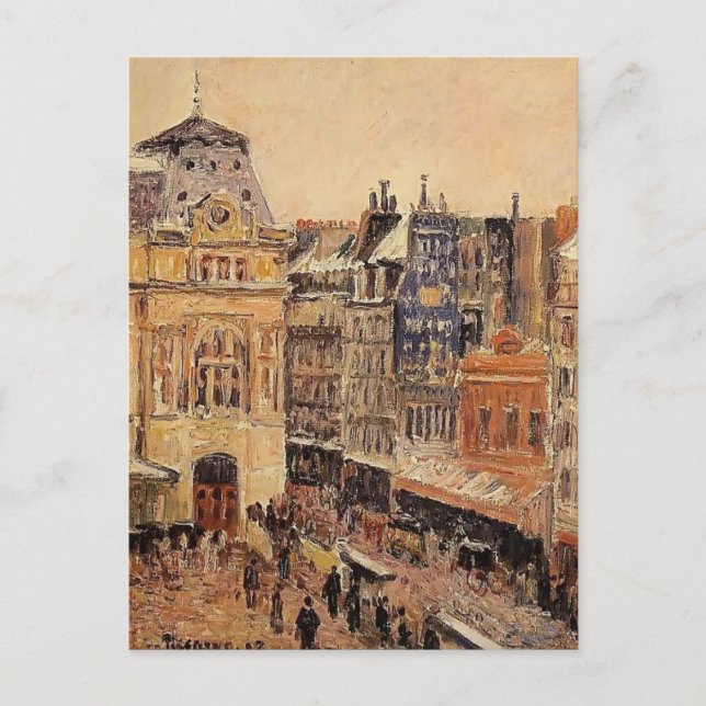 Camille Pissarro- View of Paris, Rue d'Amsterdam Postcard (Front)