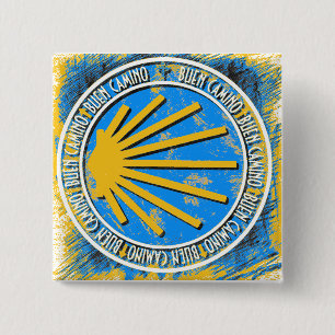 Camino de Santiago 15 Cm Square Badge