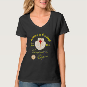 Camino de Santiago Anno Domini 2013 Scallop Shell  T-Shirt