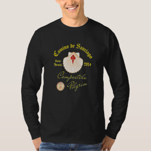 Camino de Santiago Anno Domini 2014 Scallop Shell  T-Shirt