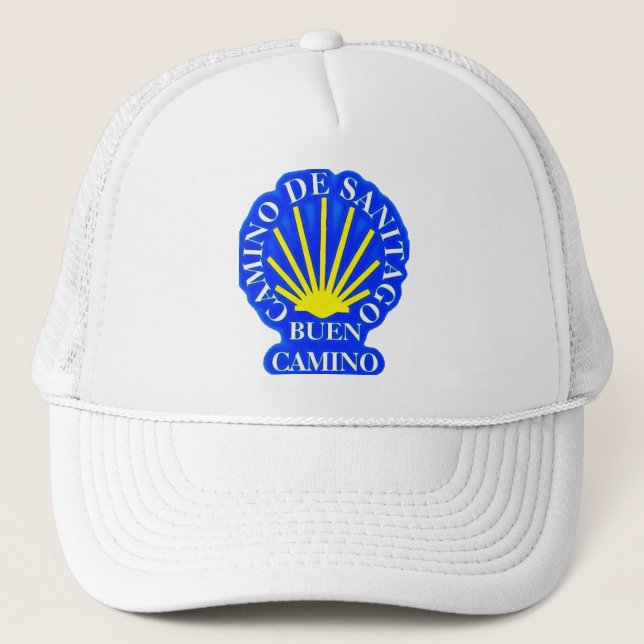 Camino de santiago buen camino Scallop shell Trucker Hat (Front)