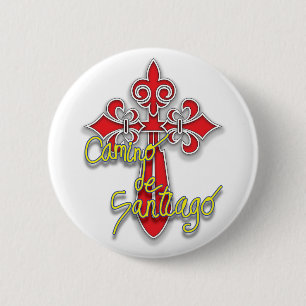 Camino de Santiago Cross 6 Cm Round Badge