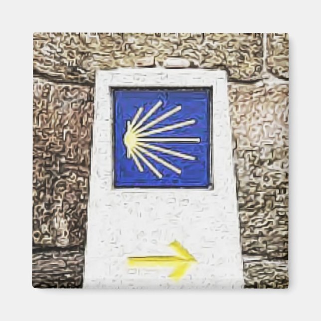 Camino de santiago Directional Sign Magnet (Front)