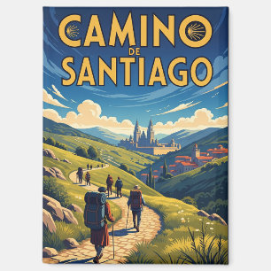Camino de Santiago Hiking Magnet