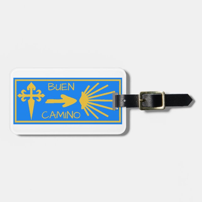 Camino de Santiago Luggage Tag (Front Horizontal)