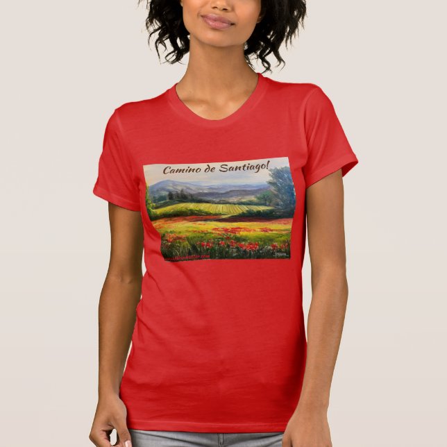 Camino de Santiago original artwork Katie Hutter T-Shirt (Front)