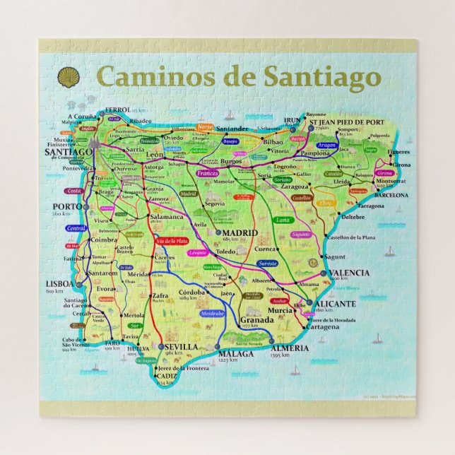 Camino de Santiago Puzzle (Vertical)