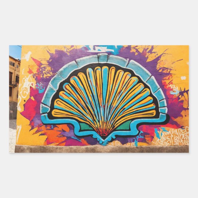 Camino de Santiago Rectangular Sticker (Front)