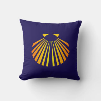Camino de santiago scallop shell cushion
