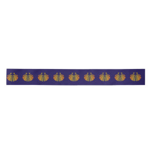 Camino de santiago scallop shell satin ribbon