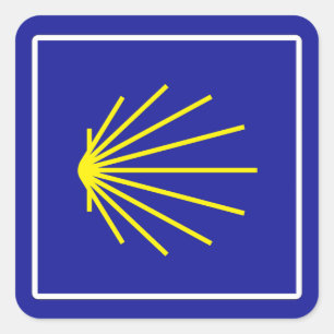 Camino de Santiago Sign, Spain Square Sticker