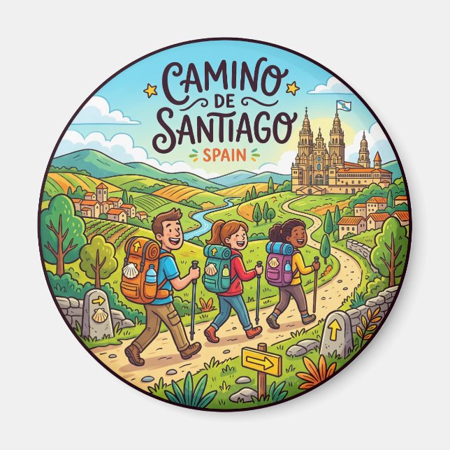 Camino de Santiago Spain Magnet (Front)