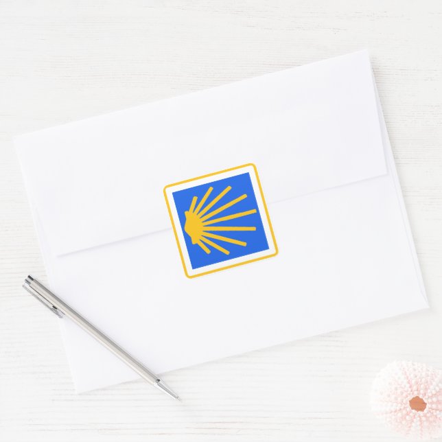 Camino de Santiago Square Sticker (Envelope)