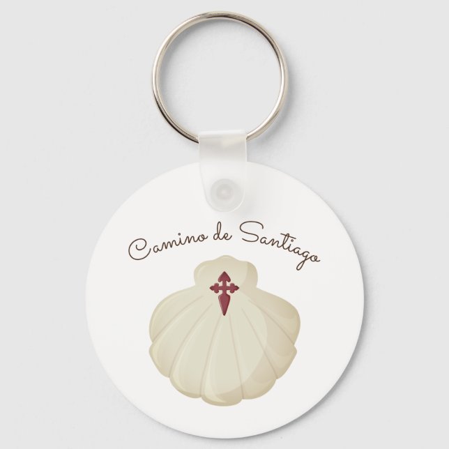 Camino de Santiago Symbol Key Ring (Front)