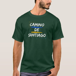 Camino de Santiago Text-Only White Text Design T-Shirt