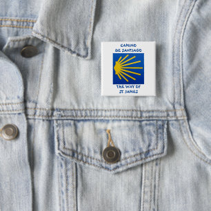 Camino de Santiago The way of st James 0001 15 Cm Square Badge